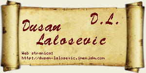 Dušan Lalošević vizit kartica